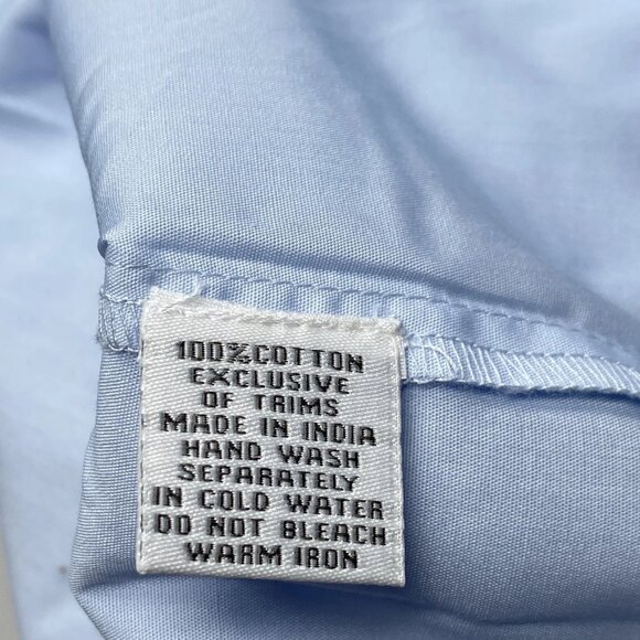 NEW CHAKERIS Shirt Light Blue Size S Caroline Embroidered Sleeve Top V-Neck - Picture 10 of 10